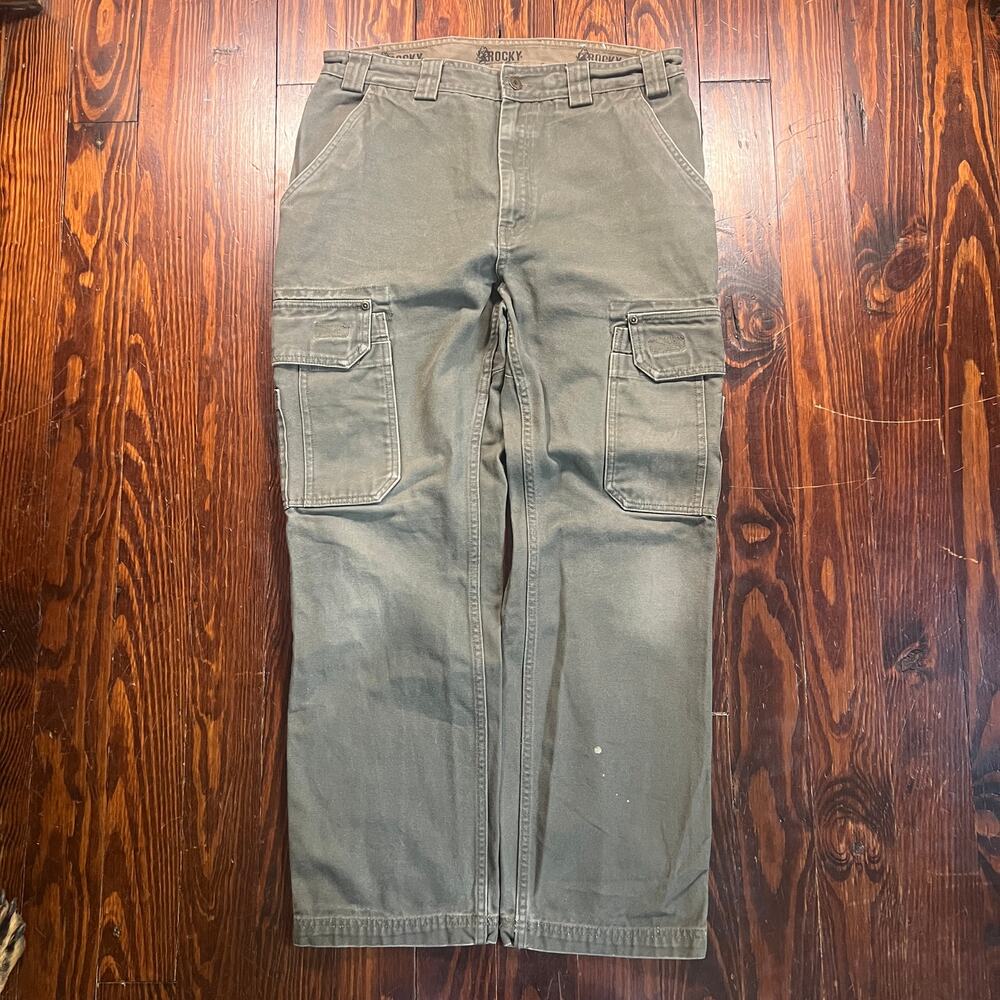 Rocky 35x30 Workwear Cargo Pants Green Relaxed